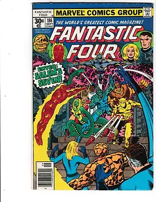 Buy 1973 Fantastic Four #186 - Salem’s Seven, Agatha Harkness, Thing, Human Torch FN • 8.70£