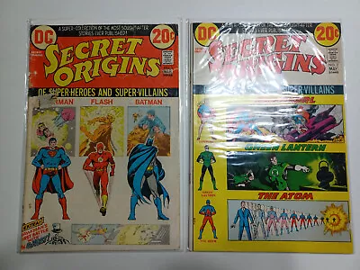 Buy 1973 DC Comic Book Secret Origins Of Super Heroes And Super Villains Vol.1 1 & 2 • 20.11£