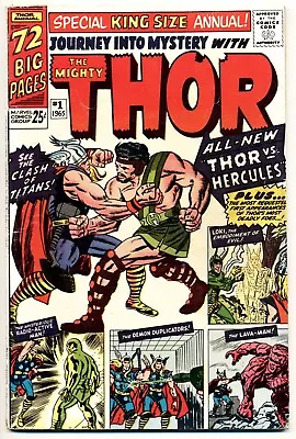 Buy JOURNEY INTO MYSTERY ANNUAL #1 VG, Thor Vs. Hercules (1st A.) Marvel Comics 1965 • 158.12£