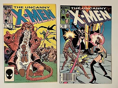 Buy THE UNCANNY X-MEN #187, 189 & NEW MUTANTS 40 (VF Lot Marvel Comics) • 8£