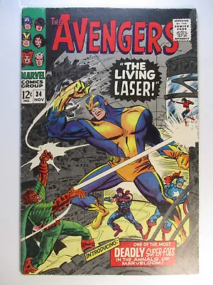 Buy Avengers #34, The Living Laser, Captain America, Fine-, 5.5, White Pages • 26.10£