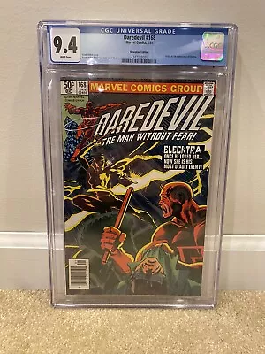Buy Daredevil #168 1981 CGC 9.4 White Pages Newsstand 1st Appearance Of Elektra ❄️ • 425.85£