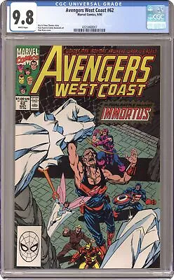 Buy Avengers West Coast #62 CGC 9.8 1990 4325868007 • 36.78£