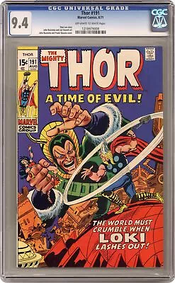 Buy Thor #191 CGC 9.4 1971 1218979008 • 164.88£