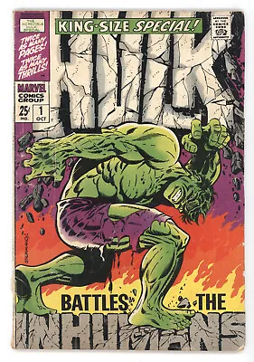 Buy Incredible Hulk Annual 1 Marvel 1968 GD VG King Size Jim Steranko • 173.93£