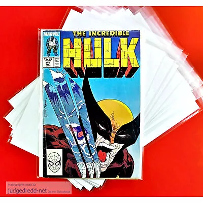 Buy Incredible Hulk Etc Comic Bags ONLY Size17 For Silver Age Comics Acid-Free X 25 • 12.98£