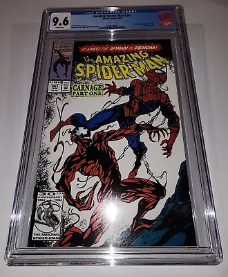 Buy AMAZING SPIDER-MAN #361 NM CGC 9.6 1st App Carnage RUSTED STAPLES! • 120.47£