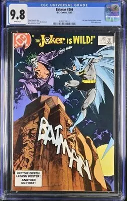Buy 1983 D.C. Comics #366 Batman 1st Jason Todd In Robin Costume Joker App. CGC 9.8 • 168£