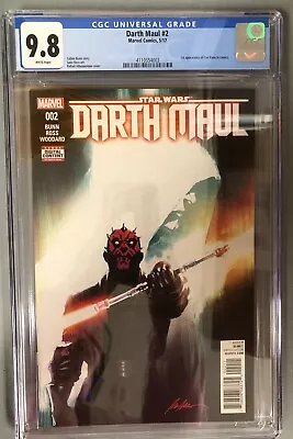 Buy Darth Maul # 2 CGC 9.8 White Marvel 2017 1st Appearance Of Cad Bane 4110554003 • 95.56£
