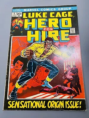 Buy Hero For Hire #1 Fine 5.5/6.0 (1972) Origin & 1st Appearance Luke Cage Marvel • 200.62£