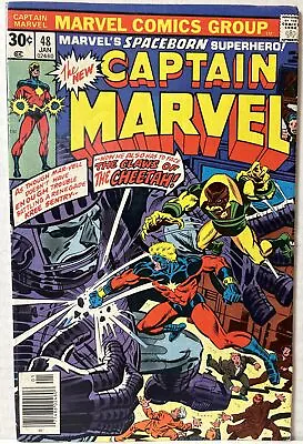 Buy Captain Marvel #48 Marvel Comics 1977 1st Appearance Of Cheetah Key • 7.90£