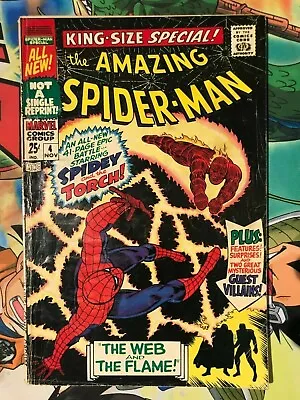 Buy Amazing Spider-man Annual #4, GD/VG 3.0, Human Torch, Mysterio, Wizard • 15.19£