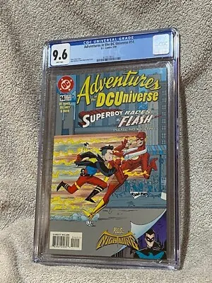 Buy Adventures In The DC Universe #14 CGC Graded 9.6 5/98 Superboy Races The Flash • 88.43£