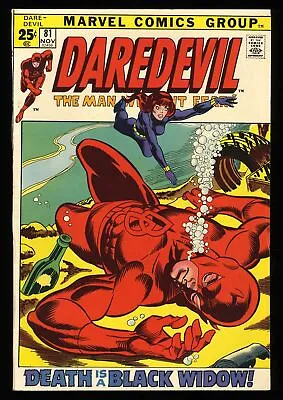Buy Daredevil #81 VF 8.0 1st Black Widow Story Team-up!  Marvel! Marvel 1971 • 56.30£