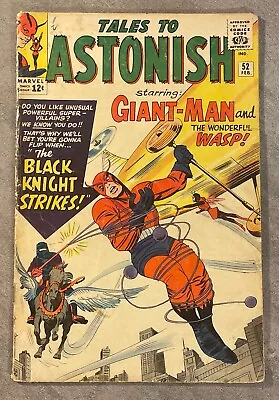 Buy Tales To Astonish #52 Feb 1964 *key!* First Black Knight! Silver Age Marvel! Vg- • 55.60£