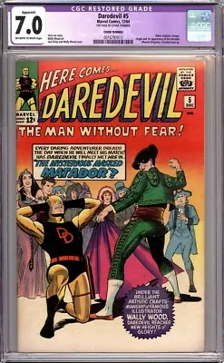 Buy Daredevil #5 Cgc 7.0 Ap  1964 Origin 1st App Matador Stan Lee Marvel Comics • 249.95£