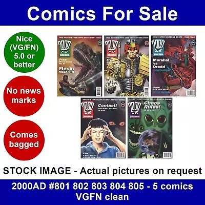 Buy 2000AD #801 802 803 804 805 - 5 Comics VGFN Clean • 8.99£