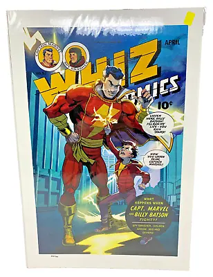 Buy WHIZ COMICS #53 Tribute Capt. Marvel 12 X18  FRANCINE DELGADO Artwork W/ COA • 14.29£