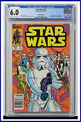 Buy Star Wars #97 CGC Graded 6.0 Marvel July 1985 Newsstand Edition Comic Book. • 42.57£