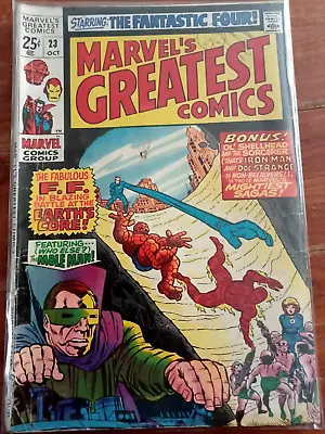 Buy Marvel's Greatest Comics #23 (GD+) Oct 1969 Silver Age Giant Size Rare Comic • 5£