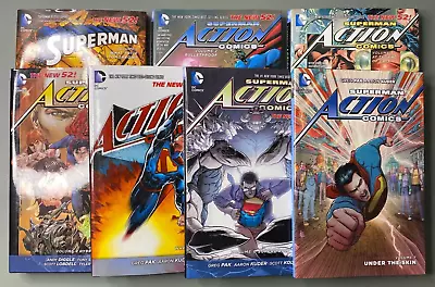 Buy Superman Vol. HC 1 + Action Comics HC Vol. 2 3 4 5 6 7 - Hardcovers DC New 52 • 51.16£