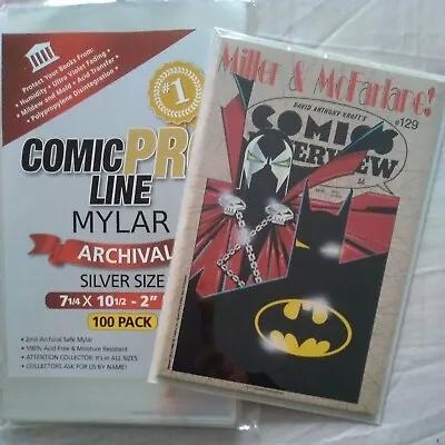 Buy Comic Pro Mylar / Mylites  Silver Age Size  Pack Of 25 Sleeves  Brand New Stock  • 12.49£