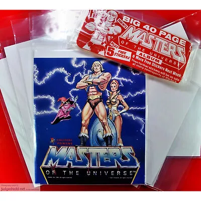 Buy He-Man Sticker Album Bags And Boards Acid Free. (Panini Books) X10 Pack Size2 • 12.99£