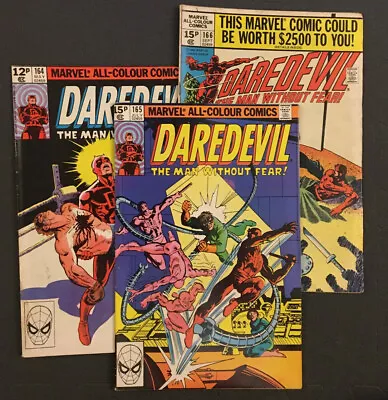 Buy Daredevil 164 165 166 (1980), Frank Miller, RARE, Doc Octopus, Foggy's Wedding • 19.75£