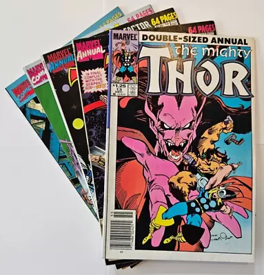 Buy Thor Vol 1 Annual Lot #13-17 (1985-1992) Mephisto Ulik Dr Strange Thing • 11.99£