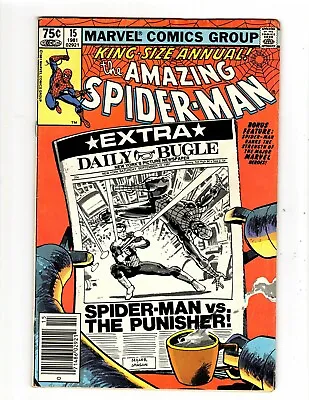 Buy Amazing Spider-man Annual #15 (5.5) Punisher Appearance!! Miller Art!! 1981 • 10.14£