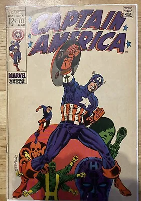 Buy Captain America # 111 , 1969 . Iconic Art Cover By Jim Steranko • 30£
