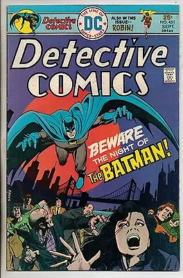 Buy DC Comics Batman In Detective #451 September 1975 Robin Scarce VF • 16£