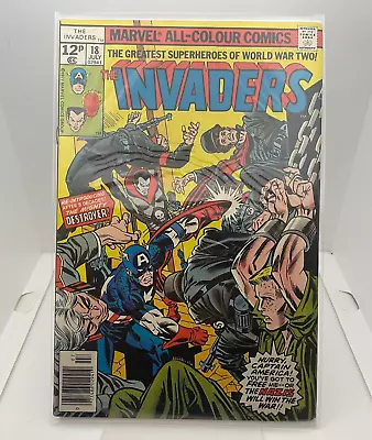 Buy Invaders #18 ! KEY ISSUE FIRST APP OF DESTROYER ! 1977 Bronze Age Marvel Comics • 8.95£