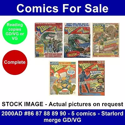 Buy 2000AD #86 87 88 89 90 - 5 Comics - Starlord Merge GD/VG • 19.99£