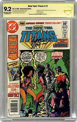 Buy New Teen Titans #16 CBCS 9.2 Newsstand SS Marv Wolfman 1982 18-320B250-001 • 90.66£