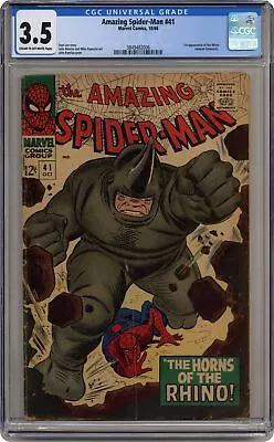 Buy Amazing Spider-Man #41 CGC 3.5 1966 3849482006 1st App. Rhino • 295.82£