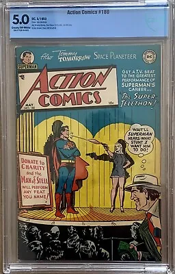 Buy Action Comics #180 CBCS 5.0 1953 Congo BoB  Superman Golden AGE Beautiful COPY! • 367.78£