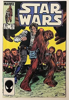 Buy Star Wars #91 (1985) Han Solo & Chewbacca Cover/Story/APP; VF+ • 12.63£