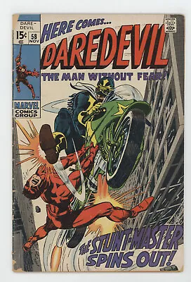 Buy Daredevil 58 1st Series Marvel 1969 VG 1st Stunt-Master Motorcycle Gene Colan • 5.53£