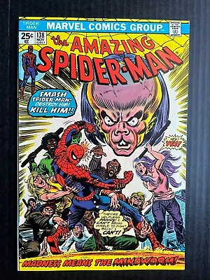 Buy AMAZING SPIDER-MAN #138 November 1974 1st App Mindworm KEY Marvel Value Stamp • 40.21£