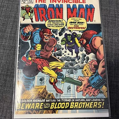 Buy INVINCIBLE IRON MAN #55 1st Appearance Of Thanos Drax Marvel 1973 MARVEL • 539.68£