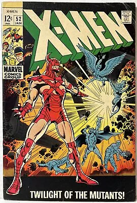 Buy Uncanny X-Men #52 Marvel Comics 1969 First App Erik The Red *FN* • 39.97£