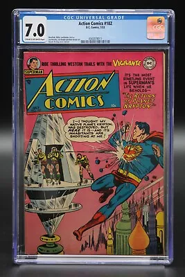 Buy Action Comics (1938) #182 Wayne Boring Cover CGC 7.0 Blue Label Cream/OW Pages • 672.84£