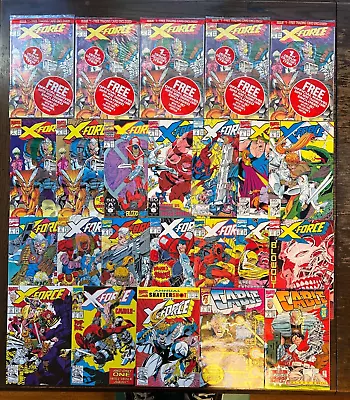 Buy X-FORCE 24 ISSUE LOT 1 2 3 4 5 6-15 Annual 1 Cable 1 2 Rob Liefeld New Mutants • 47.79£