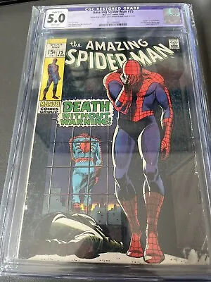 Buy Amazing Spider-Man #75 CGC 5.0 White Pages • 70.71£