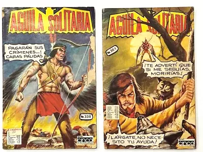 Buy 2 Aguila Solitaria Spanish Comics Lot 338 And 361 (1987) Colombia Paquines Cinco • 5.62£