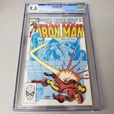Buy Iron Man #166 CGC 9.6 White Pages Obadiah Stone App. Marvel Comics 1983 • 47.30£