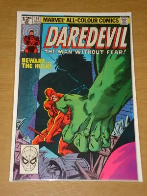 Buy Daredevil #163 Marvel Comic Fn (6.0)  Miller Daredevil Hulk March 1980 • 19.99£