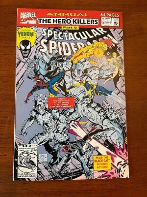 Buy Spectacular Spider-man Annual # 12 Vf Venom Solo Story Direct Edition Marvel 92 • 2.17£