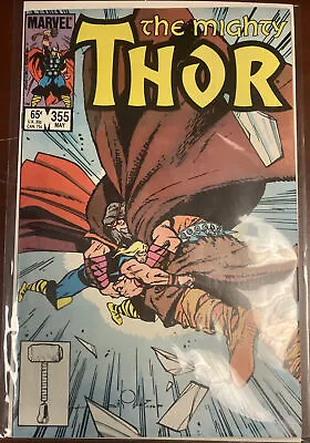 Buy Marvel Comics: The Mighty Thor #355 May 1985 THOR VS. HIS GREAT GRANDFATHER • 4.21£
